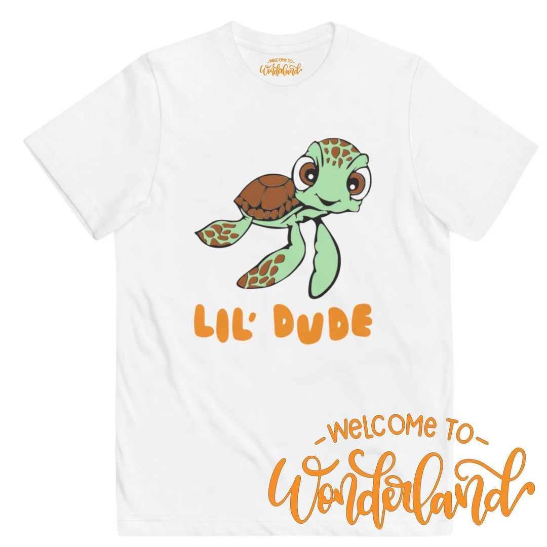 Toddler LIL' DUDE Finding Nemo shirt. Fast Free Shiiping.  Dory kids Squirt fin noggin tee. Boys ... | Etsy (US)