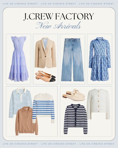 The cutest new outfit arrivals from J. Crew Factory! I’m loving this smocked midi dress, blazer, cap toe flats, wide leg jeans, block print dress, cozy striped sweaters, a striped lady sweater, and cute shoes. And they’re all on sale today!
.
#ltksalealert #ltkfindsunder50 #ltkfindsunder100 #ltkstyletip #ltkover40 #ltkworkwear #ltkmidsize Easter dress ideas, work outfit ideas, teacher outfits, #ltkshoecrush #ltkhome

#LTKSeasonal #LTKfindsunder50 #LTKsalealert