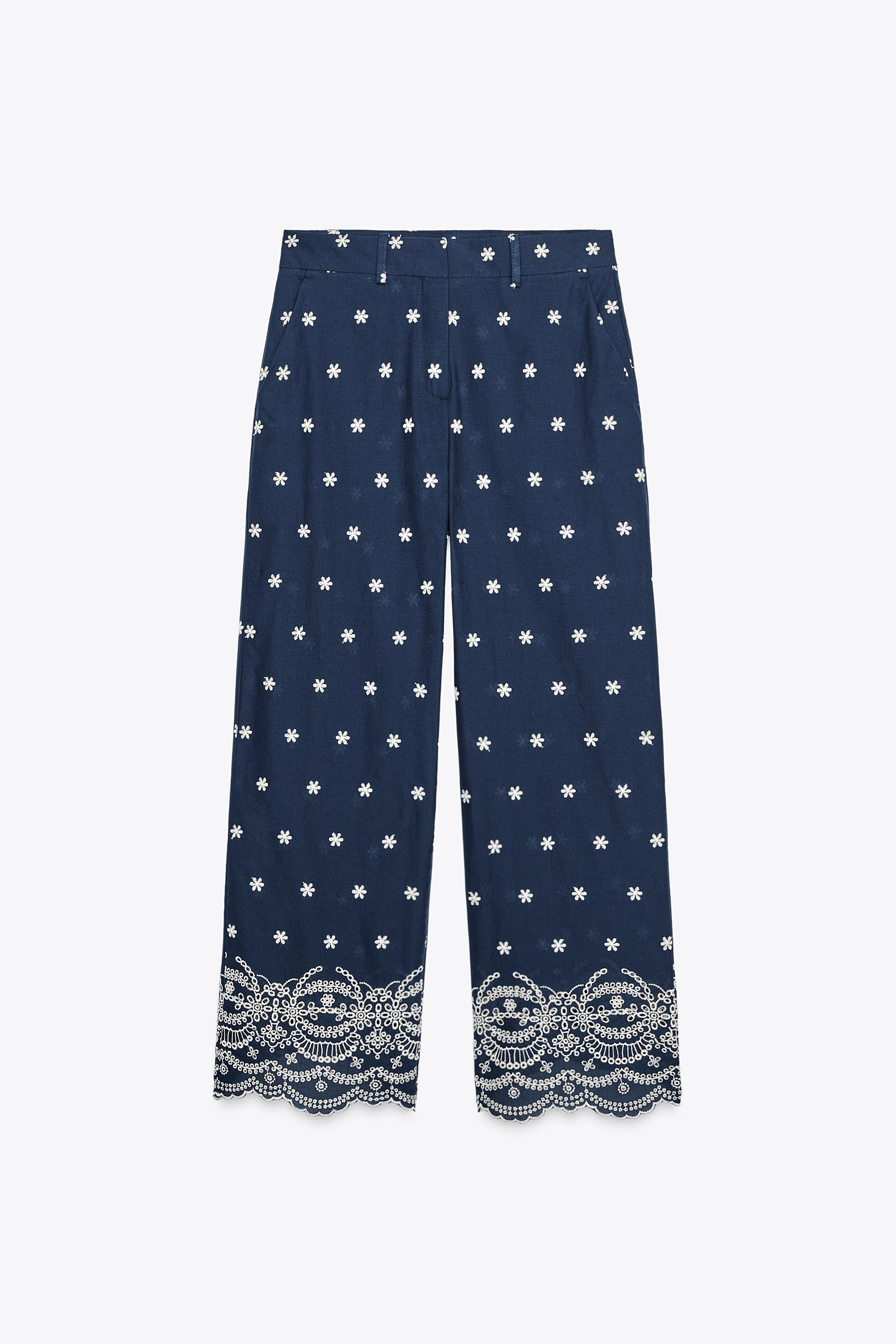 EMBROIDERED CULOTTE TROUSERS | Zara UK
