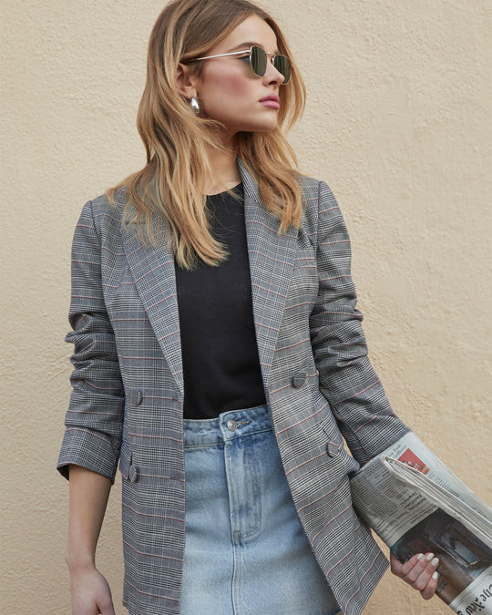 Danny Oversized Plaid Blazer | VICI