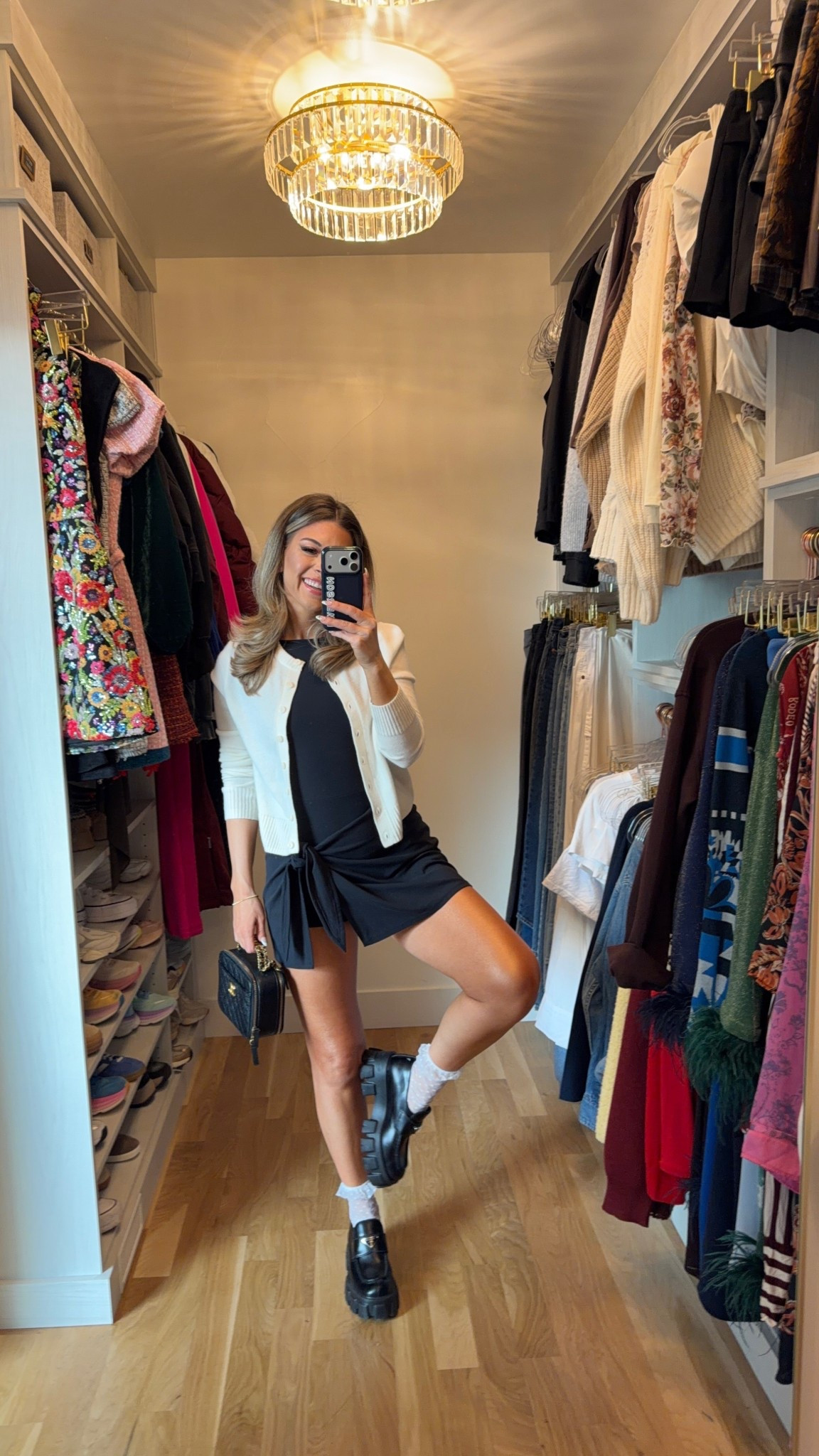 Abercrombie black wrap dress with cream cardigan 

Saks code: freeship

Wearing xs in dress small in top

Activewear
Everyday
Casual
Date night
Shopping
Holiday

#LTKFindsUnder100 #LTKHoliday #LTKSeasonal