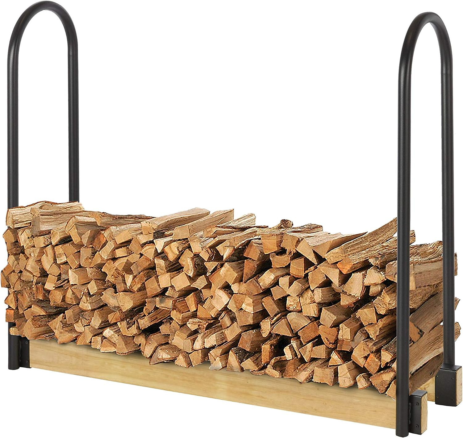 Shelter Outdoor Wood Rack for Firewood - Firewood Holder & Log Rack, Outdoor Firewood Racks, Powder Coated Firewood Rack, 1.25" Tubular Steel | Amazon (US)