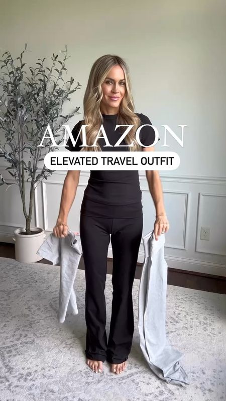 Amazon elevated travel outfit - this Amazon new release matching set is perfect for travel days! Wearing xs comes in 7 colors!
Layered a hooded denim jacket and quilted crossbody bag with sneakers for an elevated travel outfit

#LTKFindsUnder50 #LTKStyleTip #LTKOver40