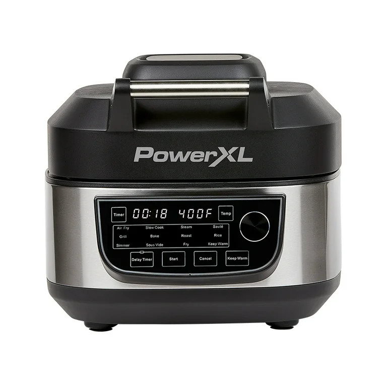 PowerXL Grill Air Fryer Combo Plus, Indoor Grill / Air Fryer, Stainless Steel - Walmart.com | Walmart (US)