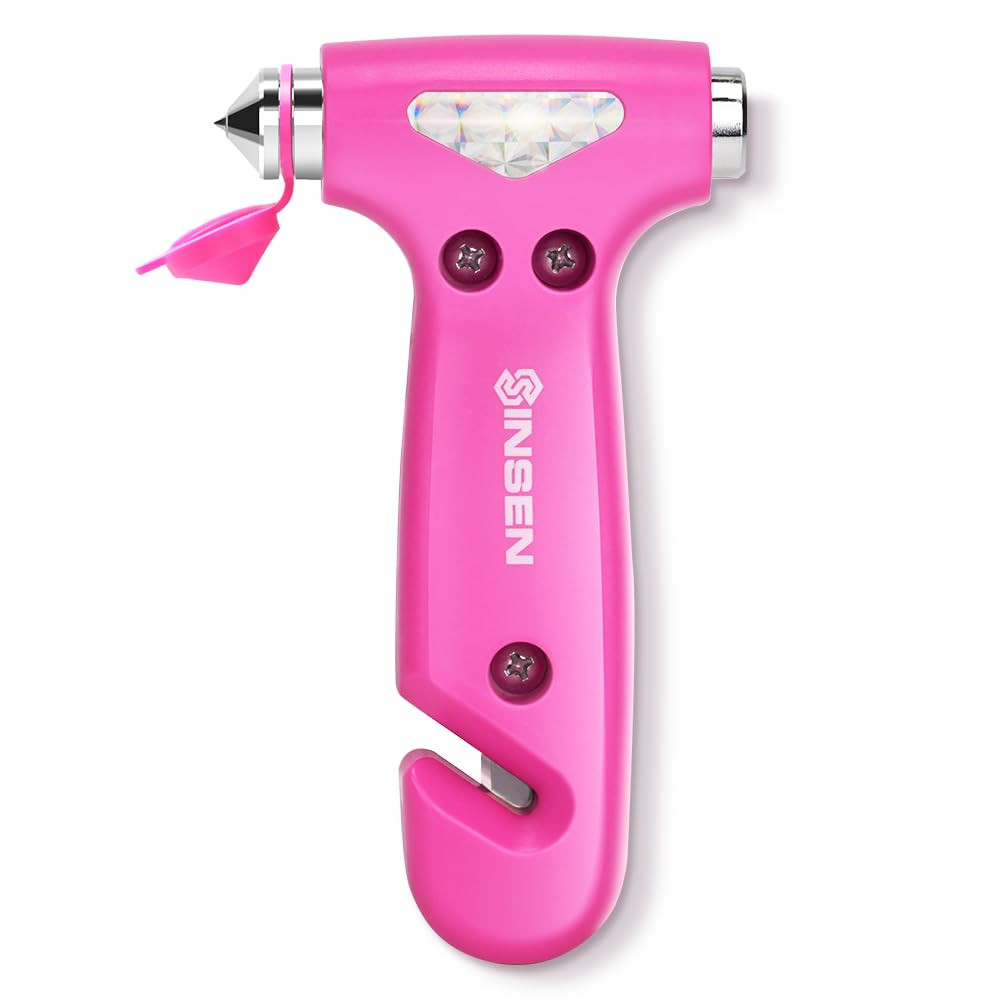 SINSEN Car Safety Hammer, Automotive Window Breaker and Seatbelt Cutter for Women, Roadside Emerg... | Amazon (US)