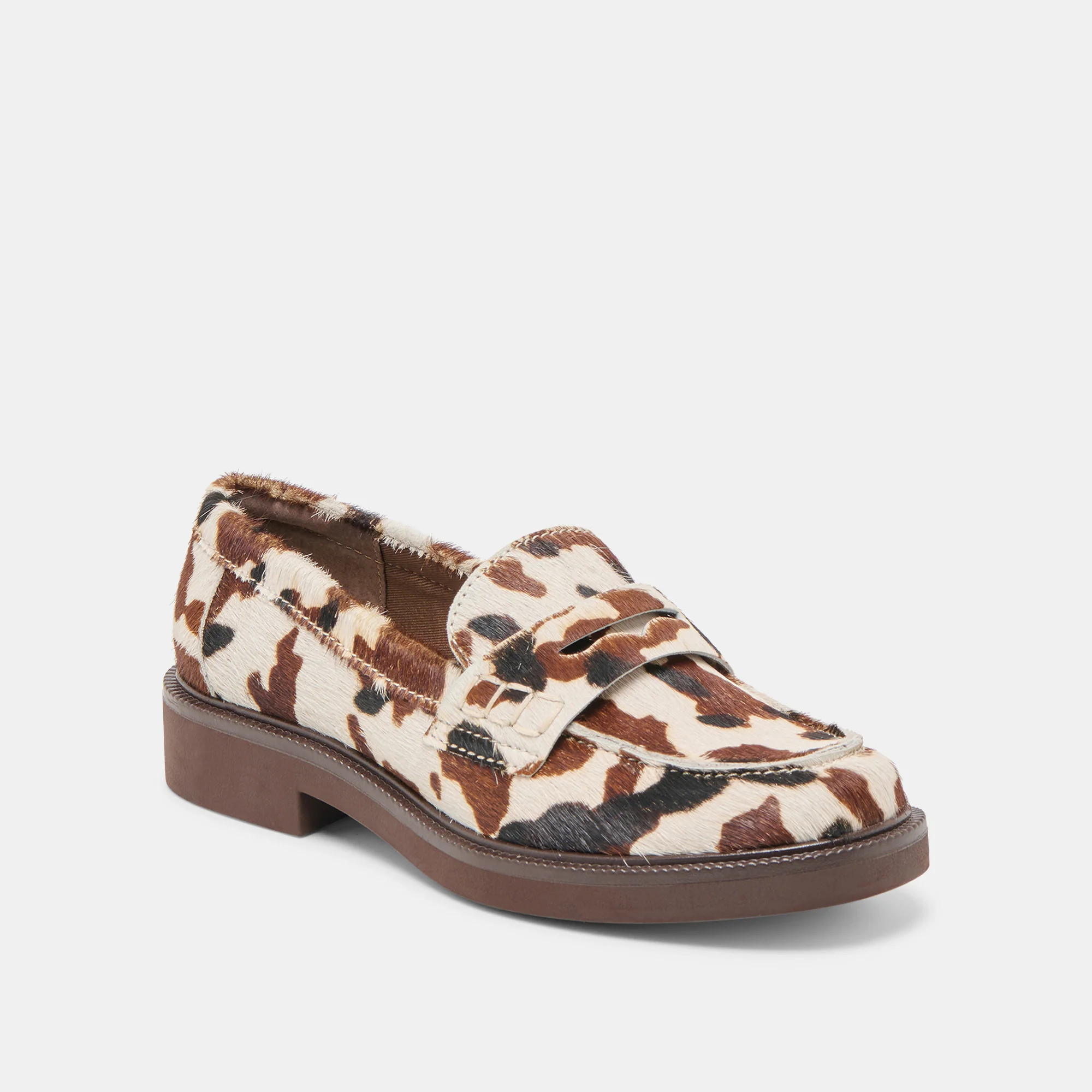 Tiggy Cocoa Taurus Calf Hair Loafers | Dolce Vita | DolceVita.com