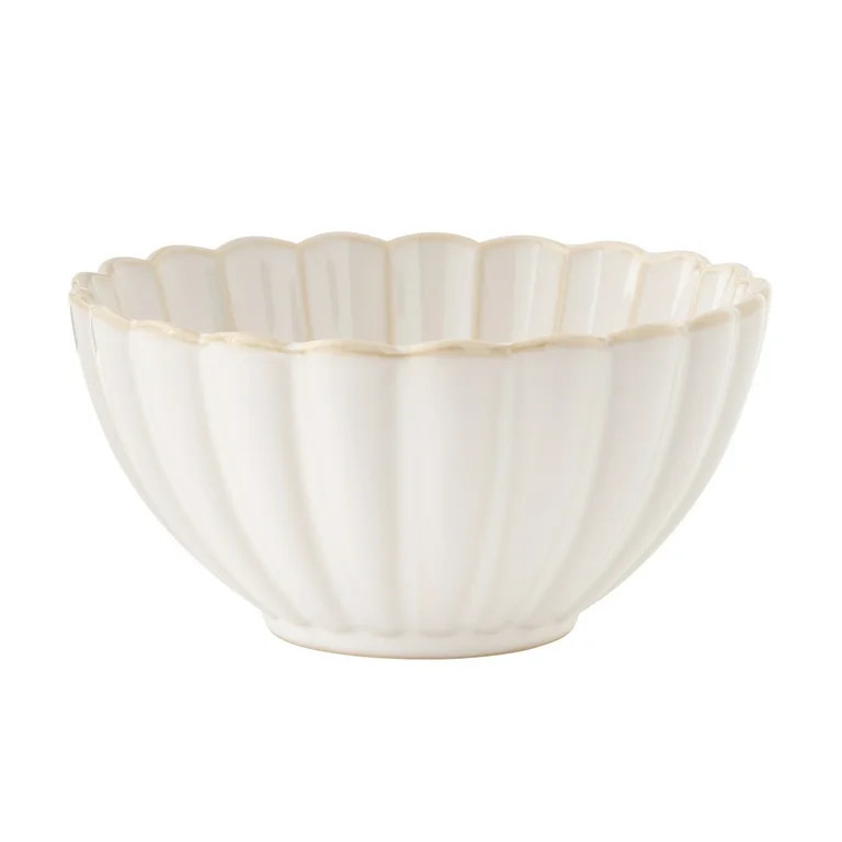 The Pioneer Woman Colette Stoneware Cereal Bowl, Cream - Walmart.com | Walmart (US)