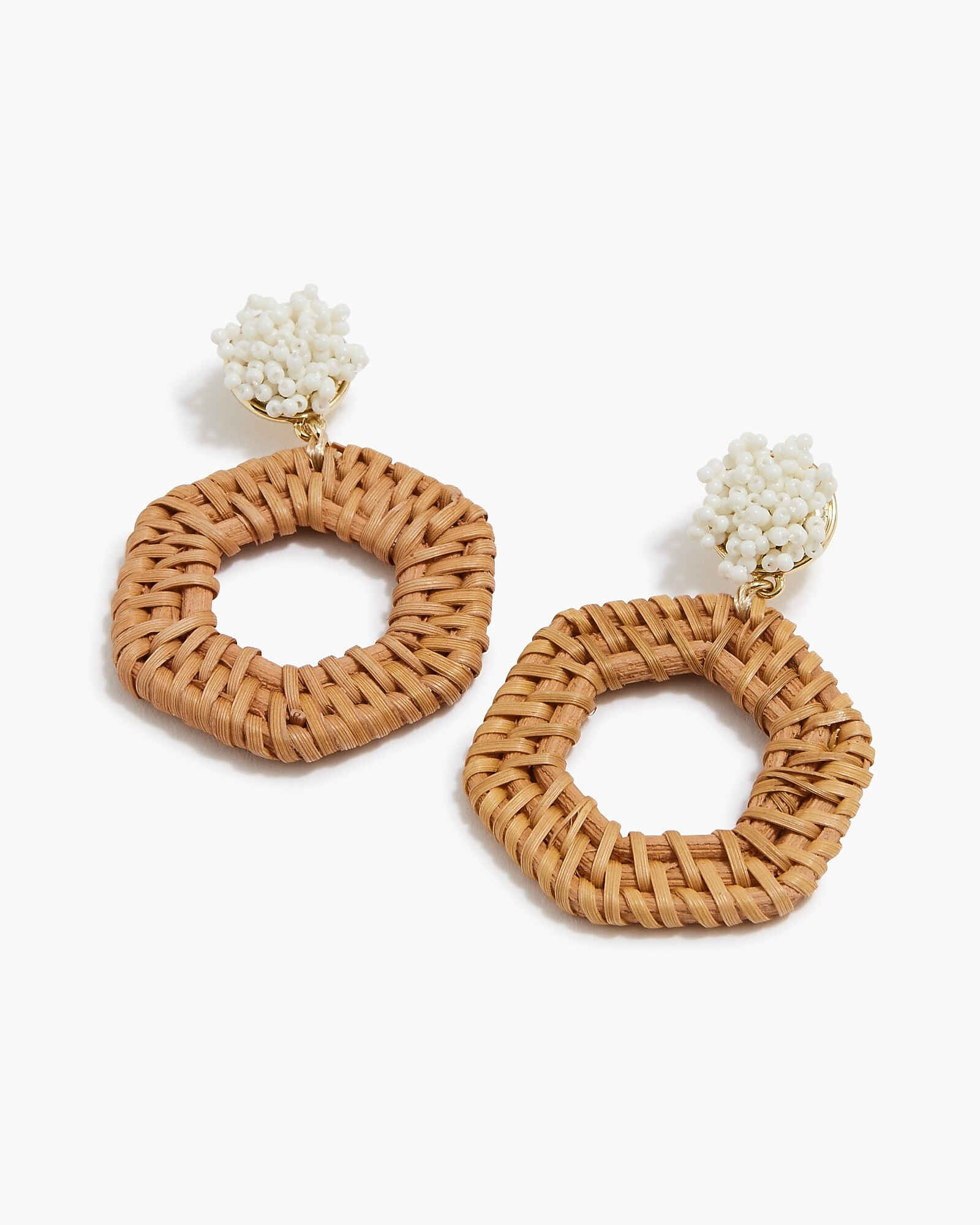 Rattan bead earrings | J.Crew Factory
