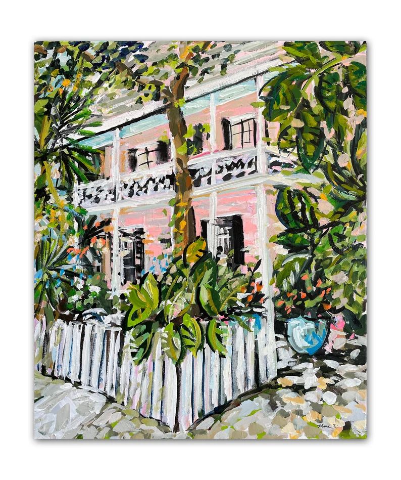 PRINT on Paper or Canvas, "Key West Porch" | Etsy (US)