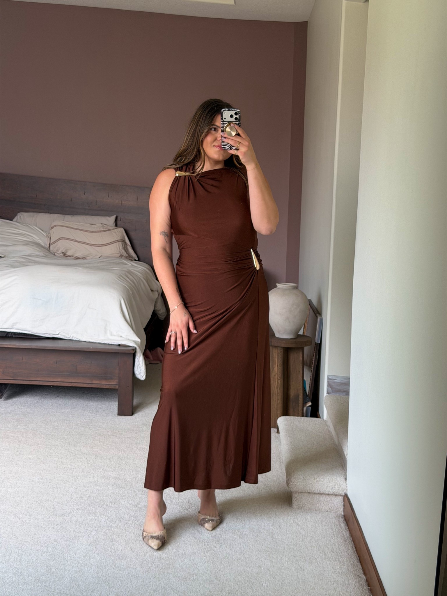 Amazon special event dress size XL!
Think wedding guest dress, gala, date night. 

All thick tummy approved!

Size 12, size 14
