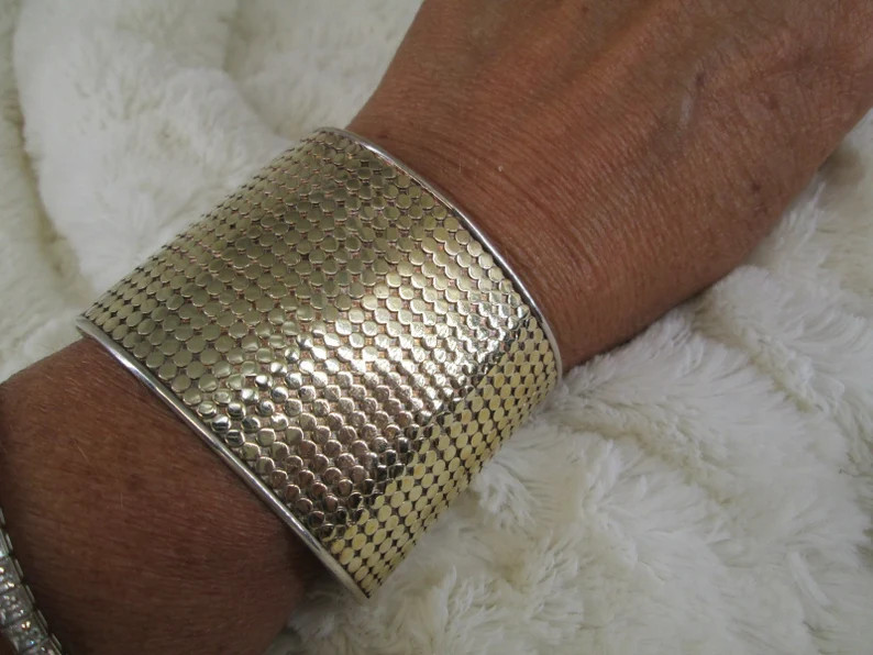 Wide Cuffanna Beck Sterling/18kt.gold Wide Cuff Braceletbali 925 Wide Cuff,925 Bracelet,silver/go... | Etsy (US)