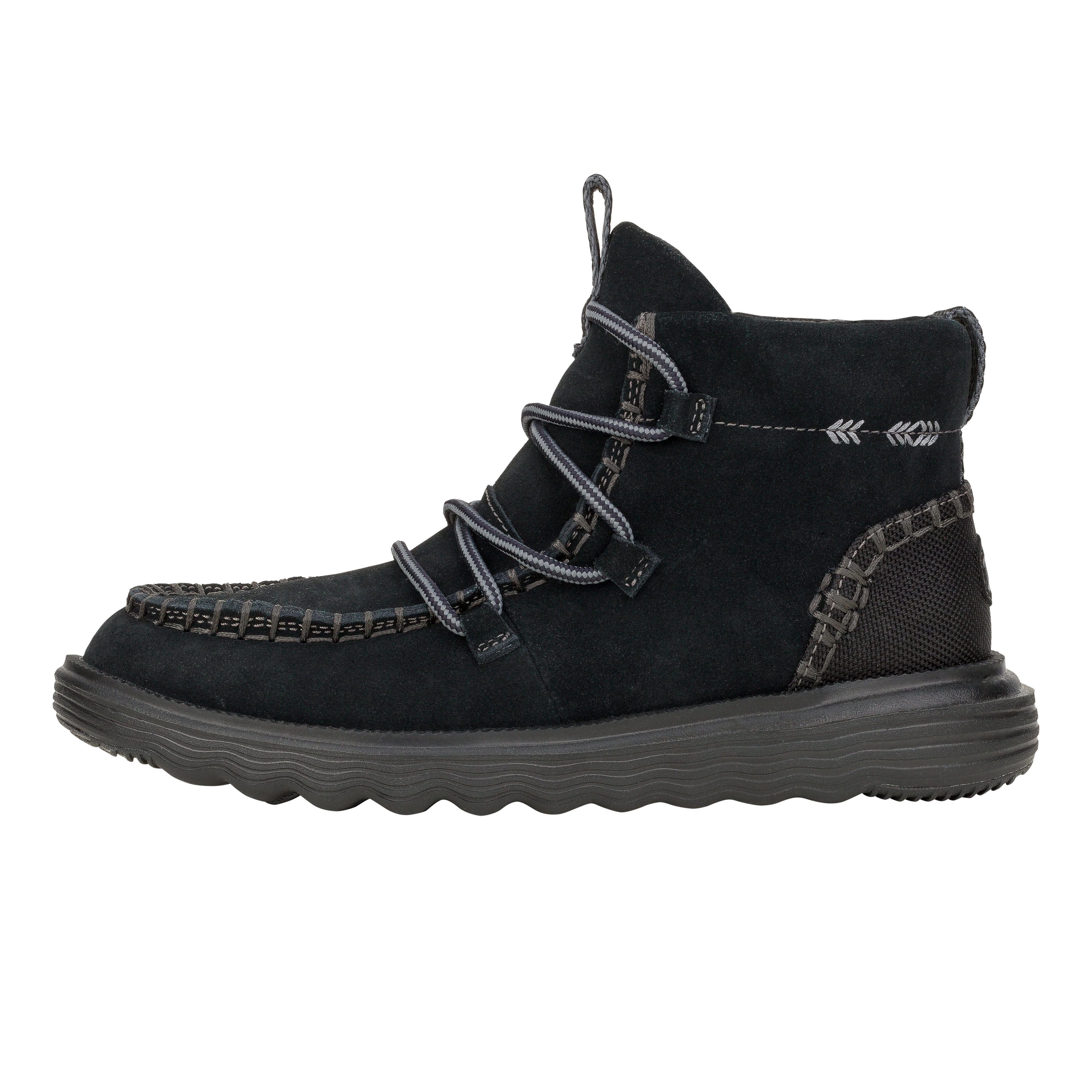 HEYDUDE | Women's Boots | Reyes Suede - Black/black | Size 5 | HEYDUDE