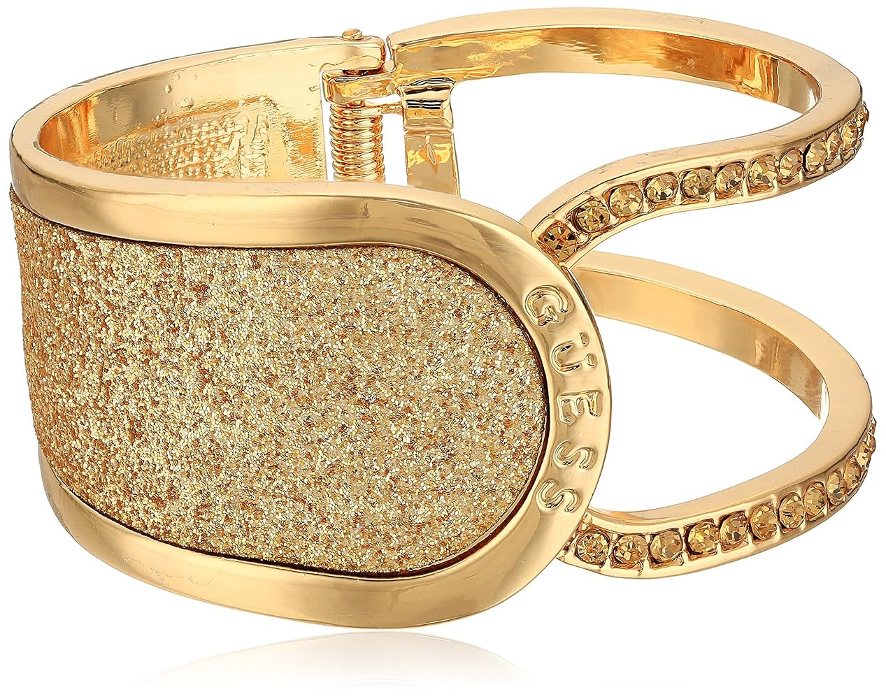 Guess Hinged with Stones and Glitter Bangle Bracelet | Amazon (US)