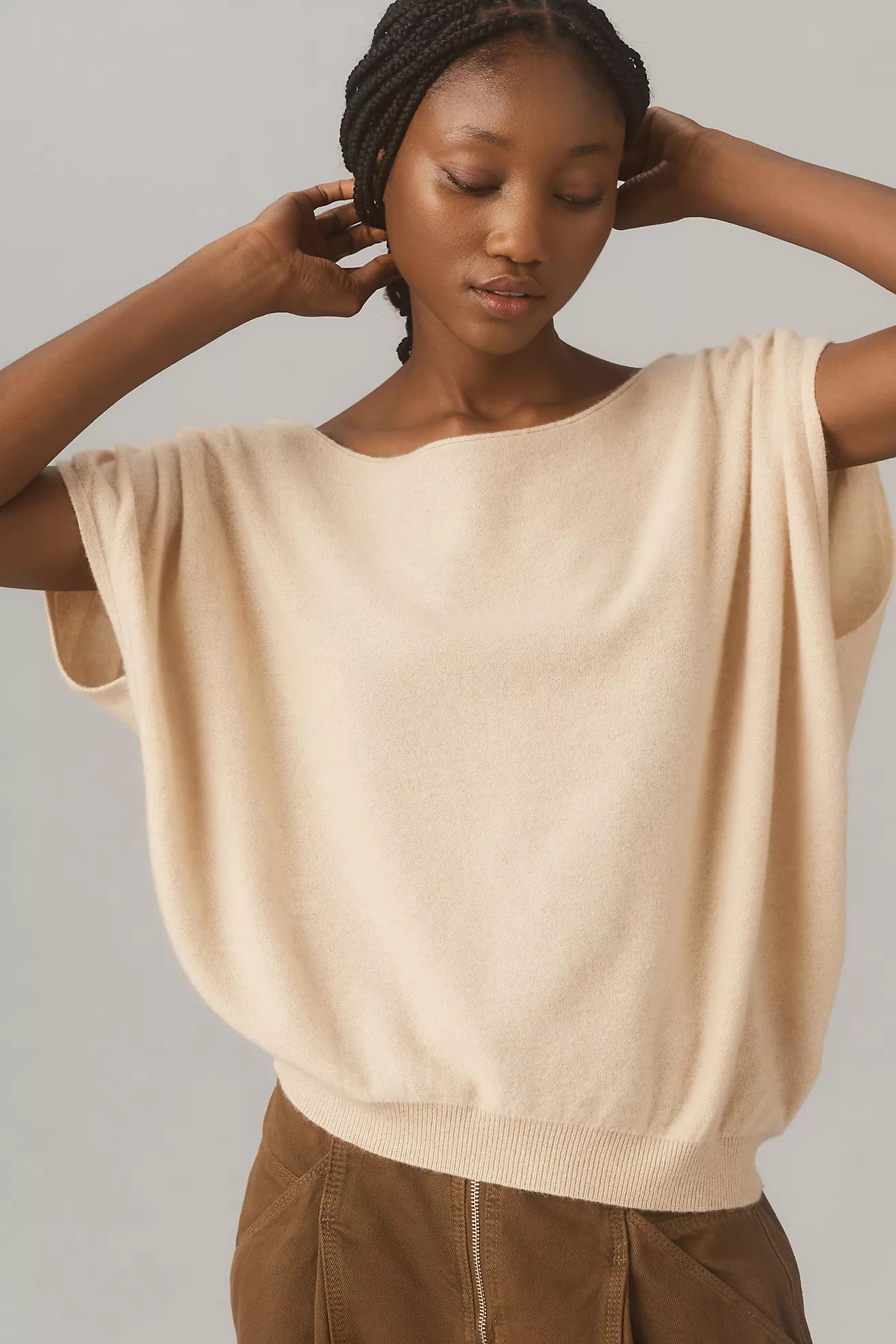 By Anthropologie Off-The-Shoulder Cashmere Sweater Top | Anthropologie (US)