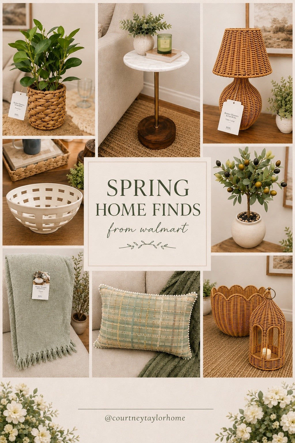 New spring home finds from Walmart! Loving all the neutral tones, scalloped wicker and greenery!

#LTKHome #LTKSeasonal