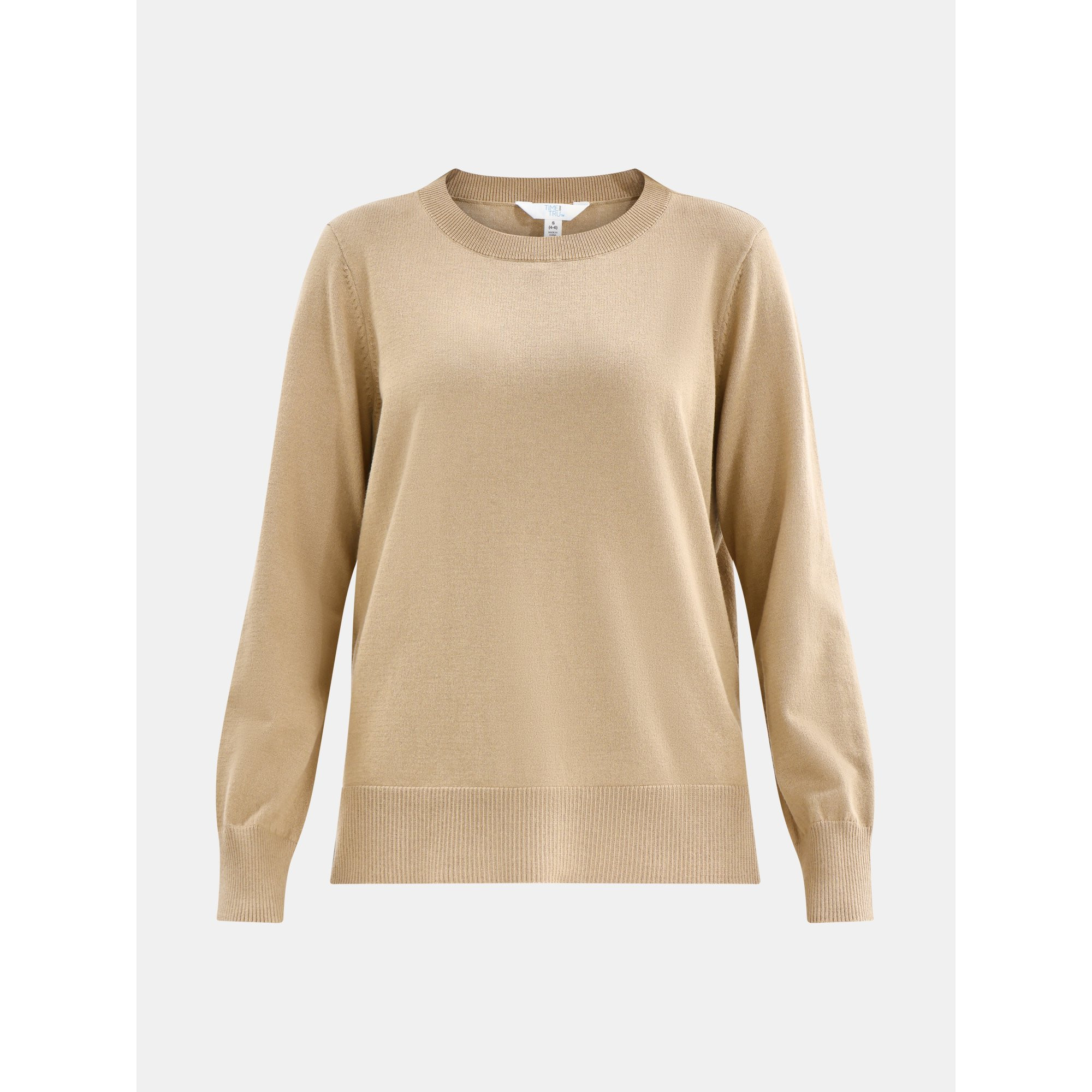 Time and Tru Women’s Fine Gauge Pullover Sweater, Size XS-3XL | Walmart (US)