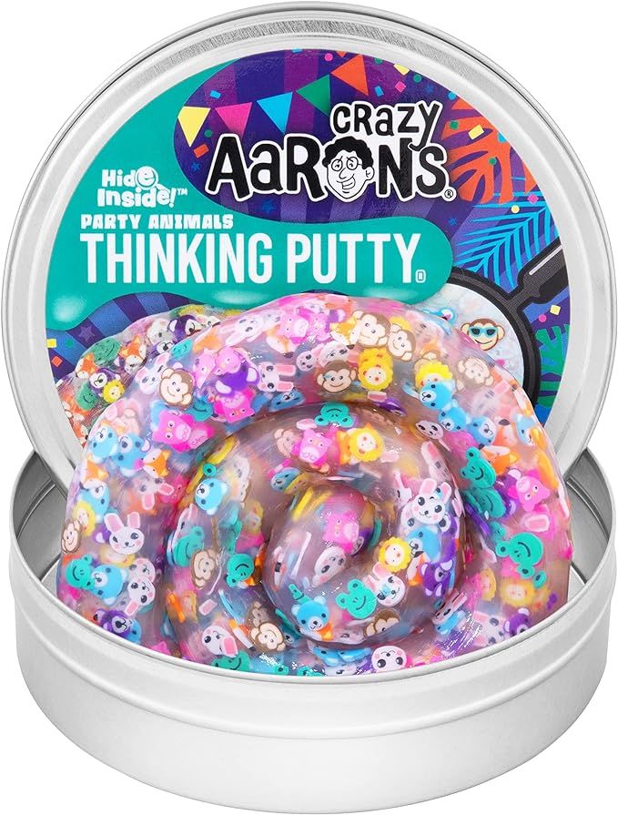 Crazy Aaron's Hide Inside!® Party Animals Thinking Putty® - 4" Tin Thinking Putty - Non-Toxic S... | Amazon (US)