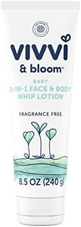 Vivvi & Bloom Gentle 2-in-1 Baby Face & Body Whip Lotion, Hydrates Developing Skin to Help Preven... | Amazon (US)
