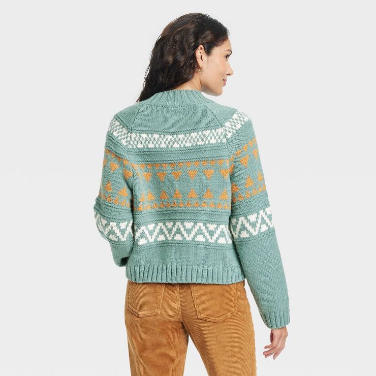 Women's Mock Turtleneck Pullover Sweater - Universal Thread™ Fair Isle | Target