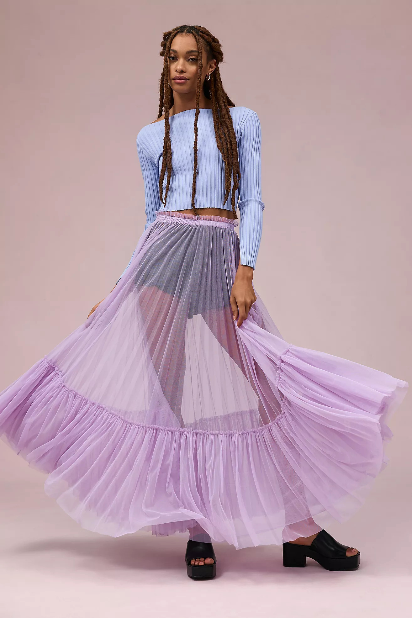 Geisha Designs Sheer Tulle Skirt | Anthropologie (US)