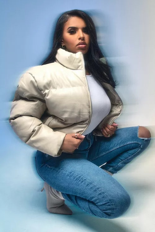 Faux Leather Puffer Jacket | Boohoo.com (US & CA)