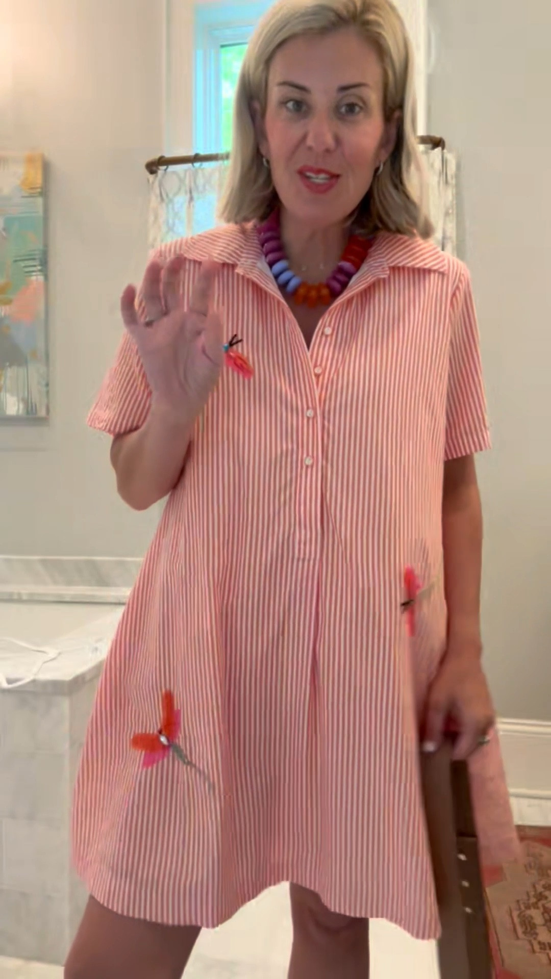 The shirt dress style that we all know & love! The details on this one are so adorable & yes it has pockets! I’m wearing xs & 8 sneaker. 

#LTKSeasonal #LTKmomlife #LTKgrwm