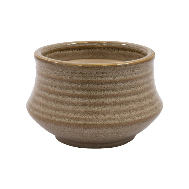 Better Homes and Gardens 6" Zara Brown Ceramic Planter | Walmart (US)