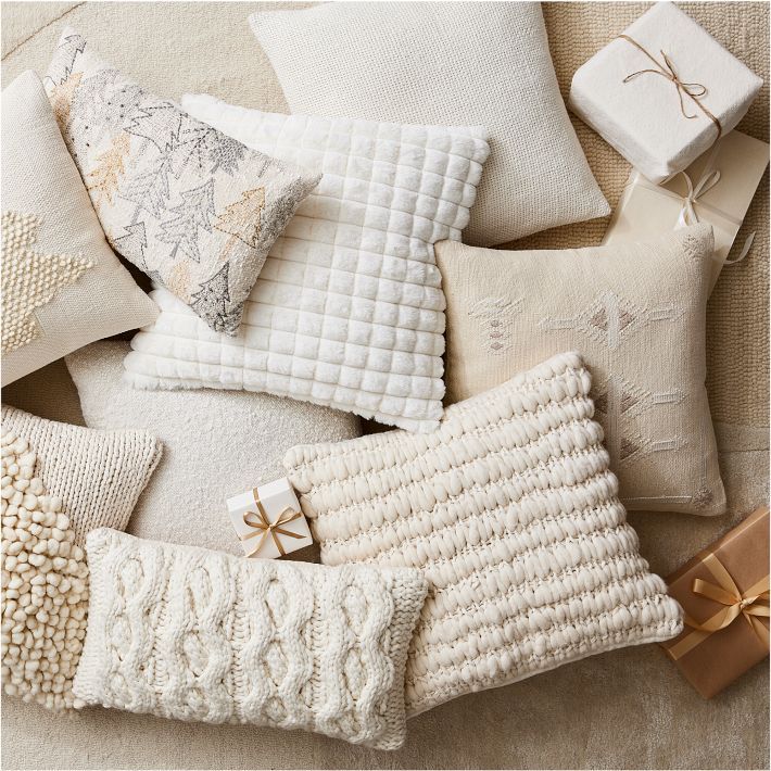 Bubble Quilted Fur Pillow Cover | West Elm (US)