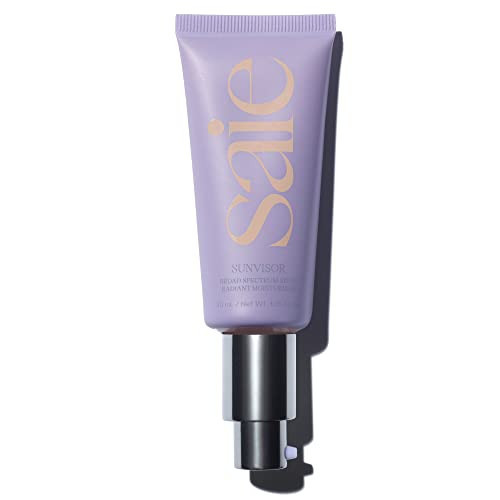 Saie Sunvisor Broad Spectrum Sunscreen Moisturizer SPF 35 - Hydrating Daily Face Sunscreen with 100% Sheer Mineral Zinc Oxide, Hyaluronic Acid + Vitamin C for Radiant, Dewy Skin (1.35 fl oz) | Amazon (US)