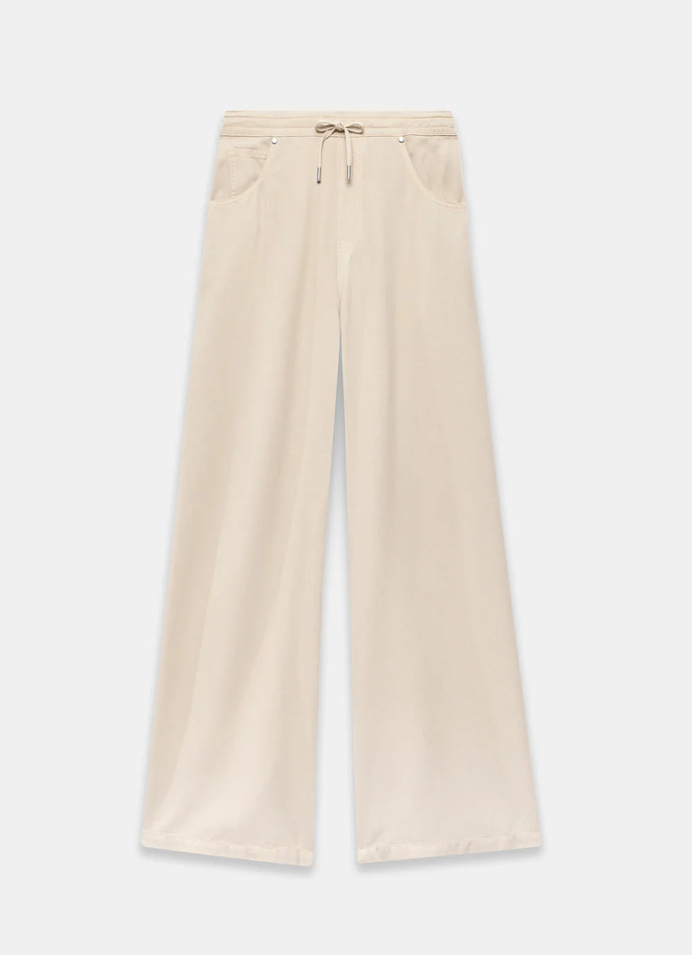 Neutral Stone Washed Wide Leg Trousers | Mint Velvet