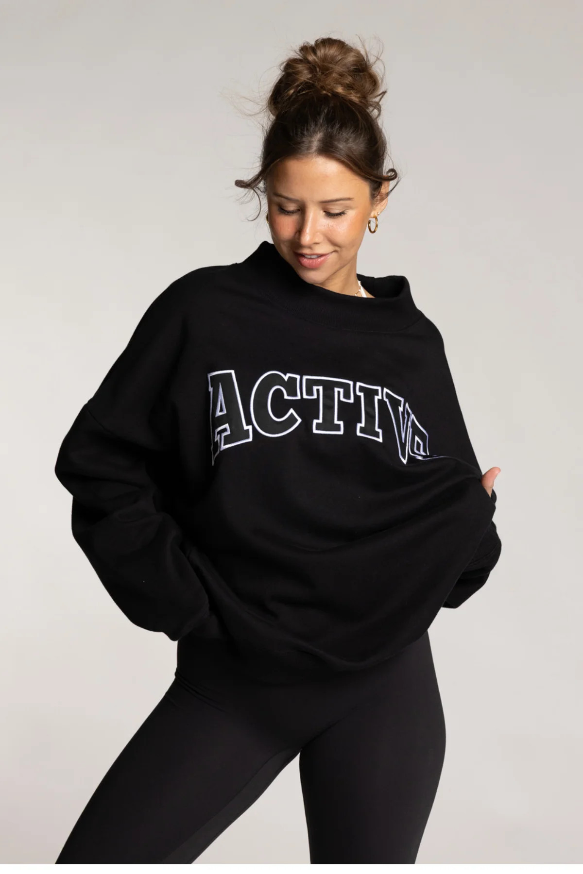 Foundation Fleece Mockneck - Black | PTULA