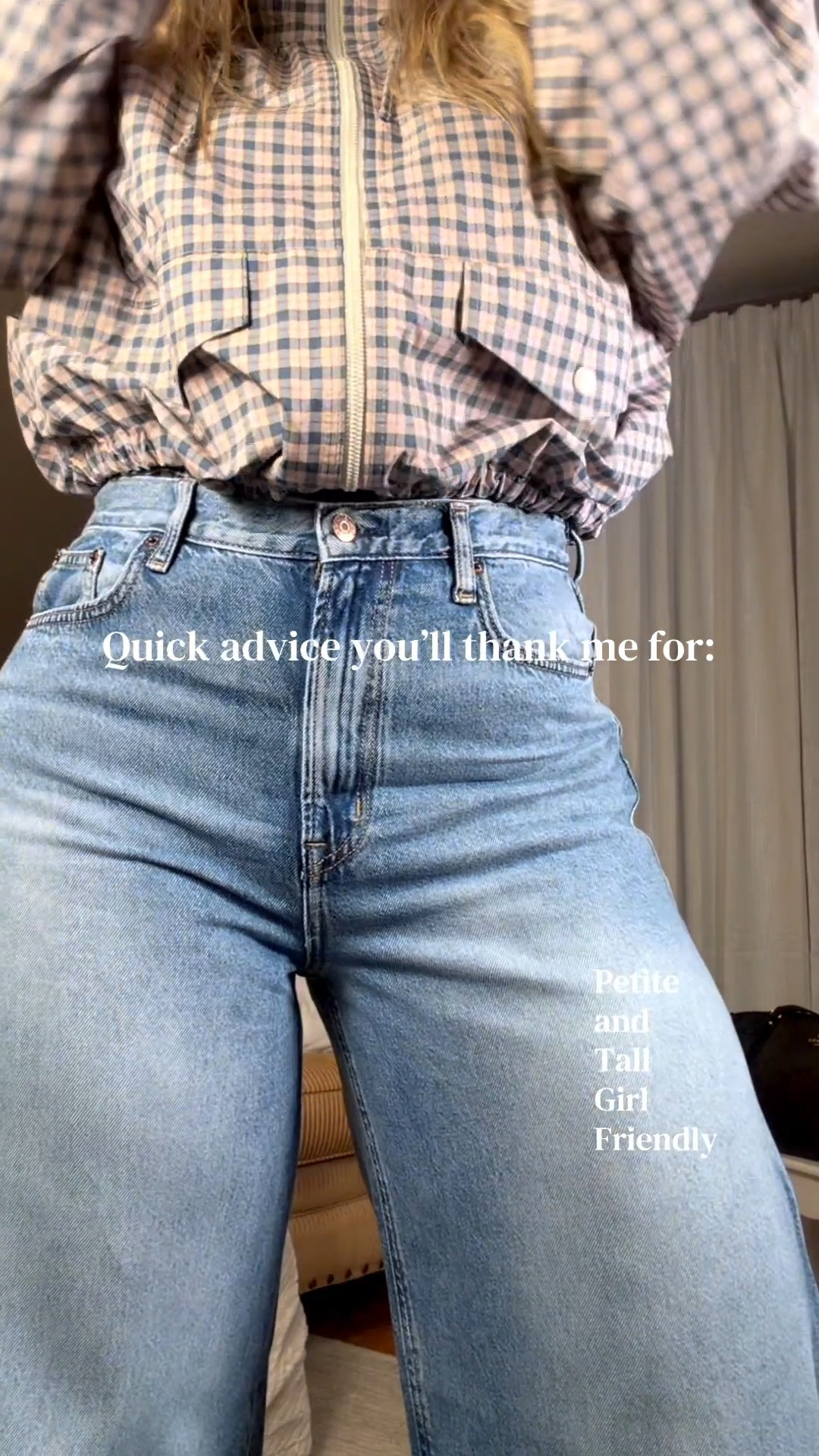 Quick advice you’ll thank me for — don’t skip this barrel jeans sale. These women’s barrel jeans have a classic denim look with elevated, modern details that make them feel polished and styled without trying. Designed to be flattering on every body type, these are the kind of everyday jeans you’ll reach for on repeat. I’m 5’8” wearing a size 31 Tall for a less baggy, more classic fit in medium indigo denim. Styled with the American Eagle plaid jacket (new spring release), a baseball cap, and adidas sneakers for an easy casual outfit, spring transition look, and everyday mom outfit.

I'm 5'8" wearing a 31 Tall for a more classic, less baggy look in medium indigo. 
Jacket: XL
@gapstyle 
@American Eagle Outfitters @adidas 

#LTKSaleAlert #LTKootd #LTKSeasonal