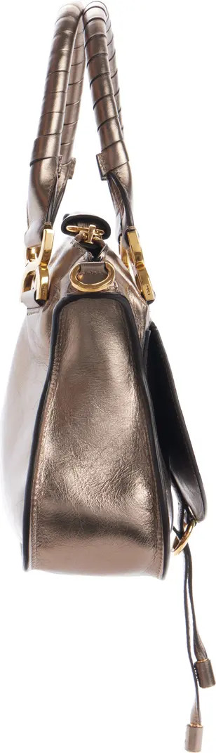 Chloé Small Marcie Metallic Leather Satchel | Nordstrom | Nordstrom