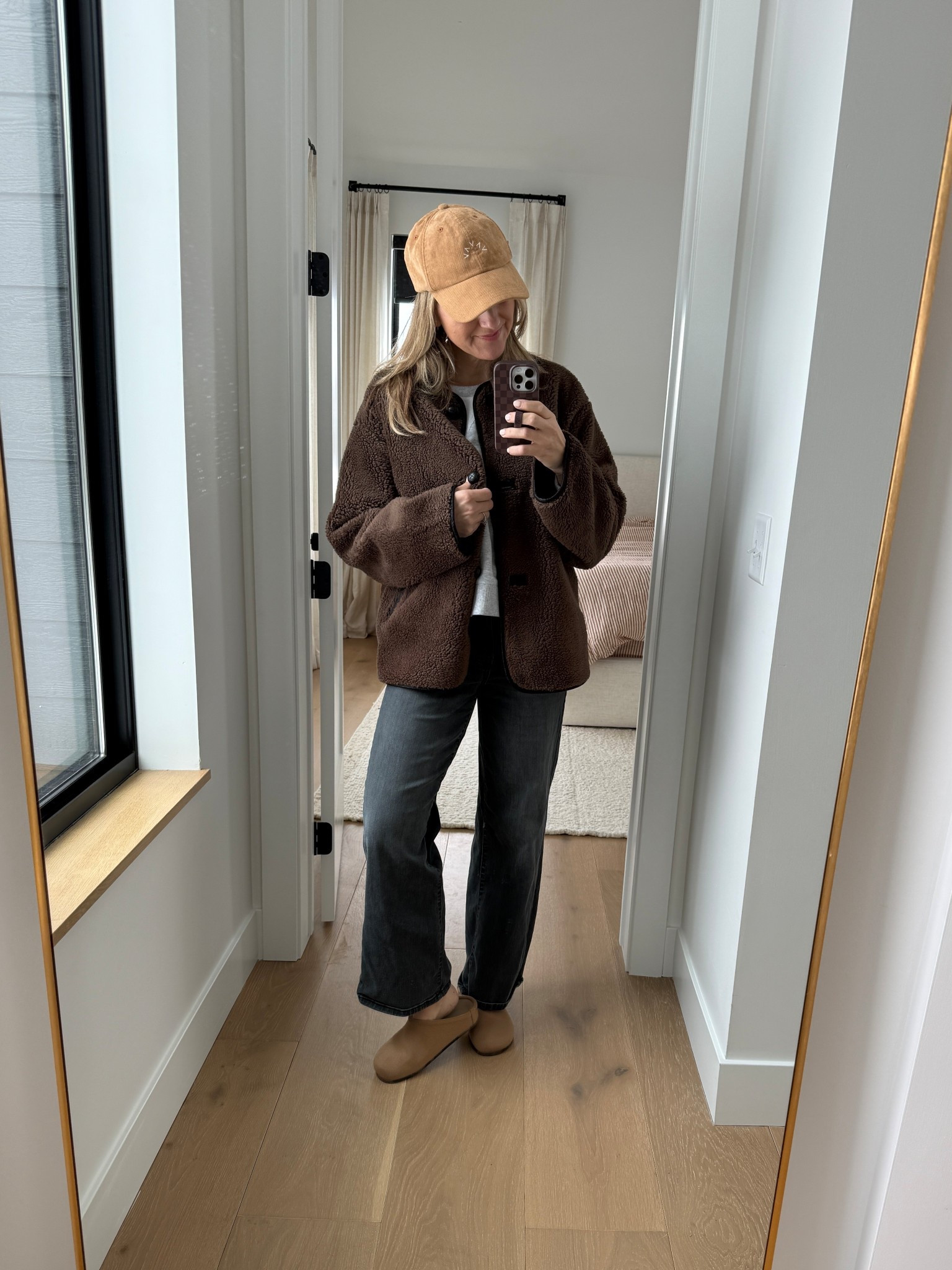 The comfy errand running outfit I could wear every day. This Sherpa jacket is so fun and SO comfy! 

#LTKOver40 #LTKSaleAlert #LTKootd
