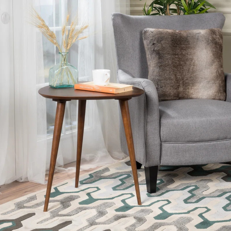 Kamile 22.75'' Tall Solid Wood 3 Legs End Table | Wayfair North America