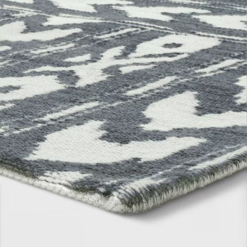 Nathaniel Geometric Woven Area Rug Gray - Threshold™ | Target