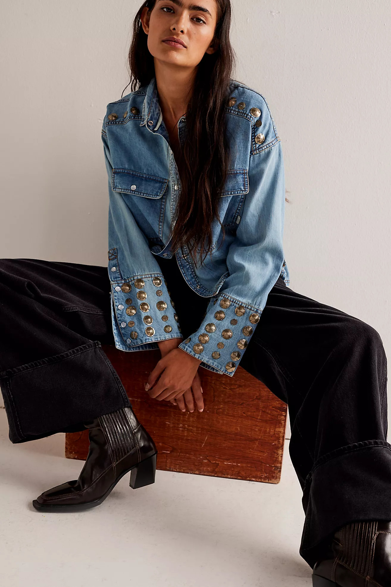 We The Free Austin Denim Top | Free People (Global - UK&FR Excluded)