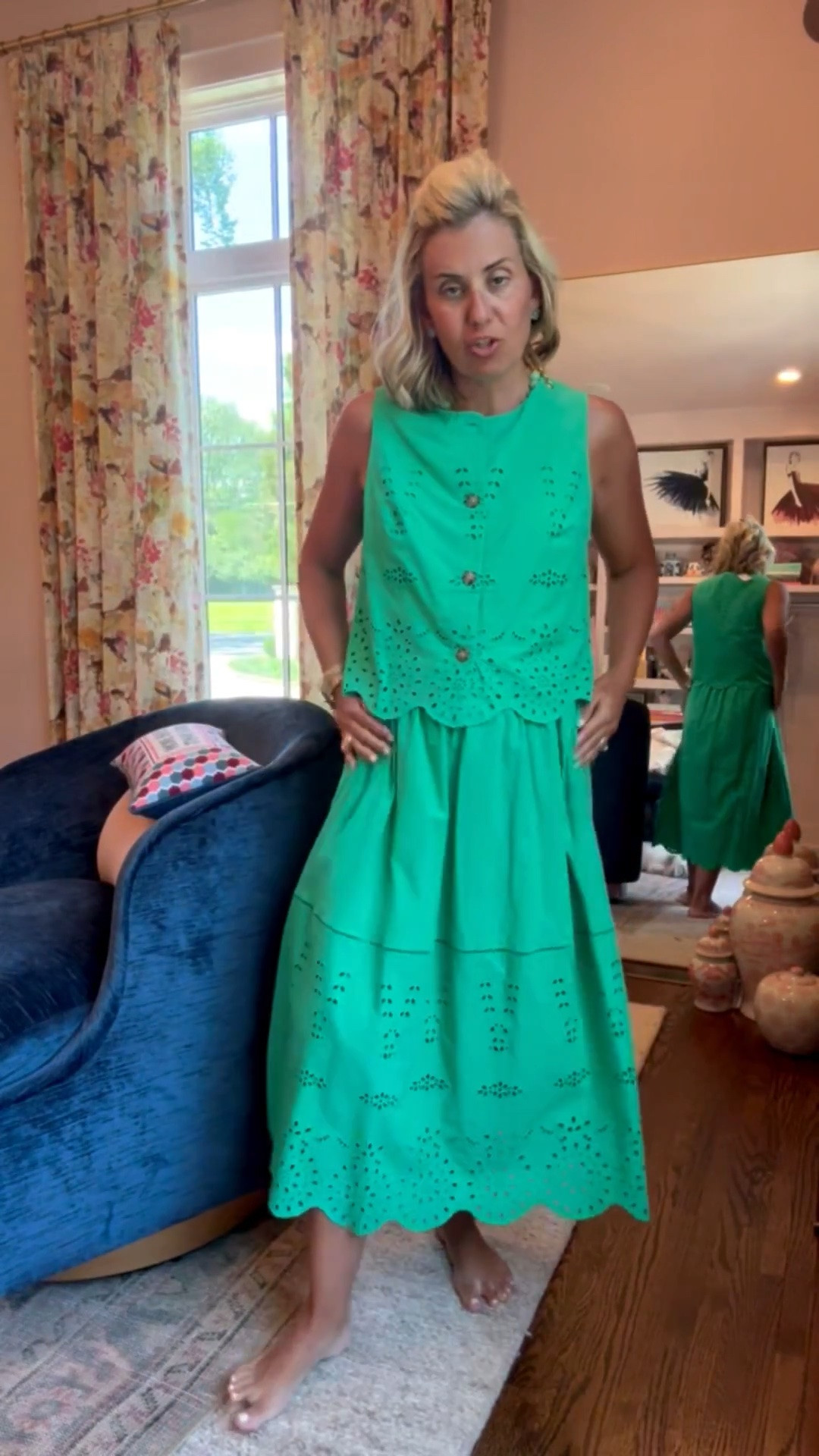 Showing you how I mix and match a set with other pieces in my closet. This green set is on major sale!
Top - xs 
Skirt - xs 
Mersea top - one size 
Tees - xs
Tnuck top - xs
Shoes - 8 tts

*Use Catherine20 for 20% off my bracelets

#LTKdayinmylife #LTKmomlife #LTKSaleAlert