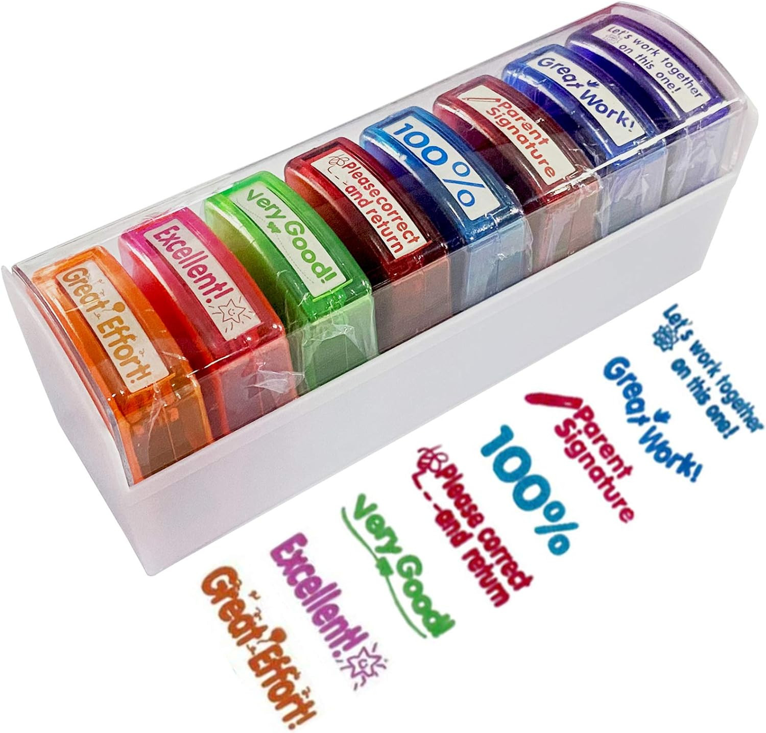 Bertiveny Teacher Stamps for Grading Classroom，Parent Signature Teacher Self-Inking Stamp Set S... | Amazon (CA)