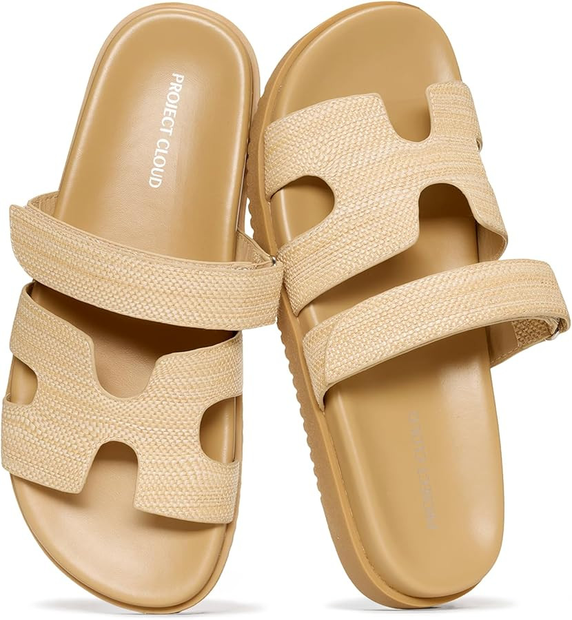 Project Cloud 100% Genuine Leather Sandals for Women Footwear - Stylish Womens Sandals with Plush... | Amazon (US)