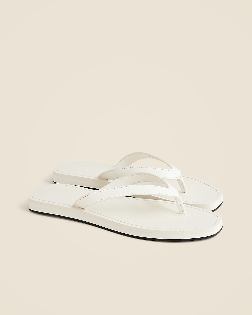 Wide thong sandals in leather | J. Crew US