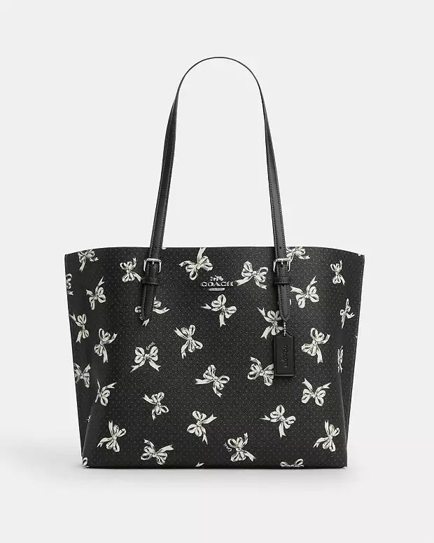 Mollie Tote Bag With Bow Print | Coach Outlet US