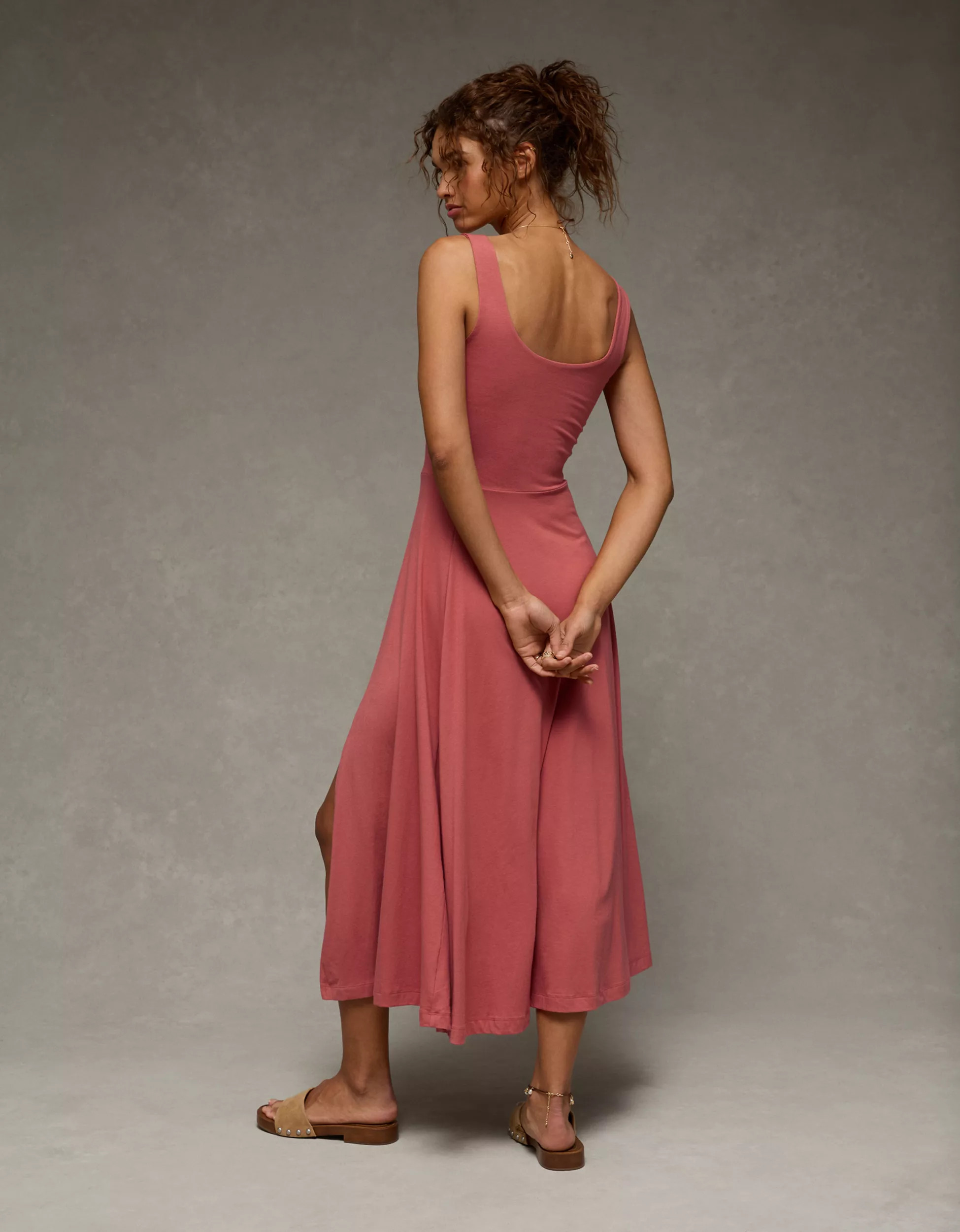 AE Scoop Neck Midi Dress | American Eagle Outfitters (US & CA)