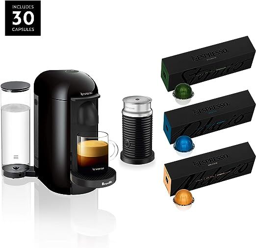 Nespresso VertuoPlus Coffee and Espresso Maker by Breville with Aeroccino, Ink Black AND BEST SEL... | Amazon (US)
