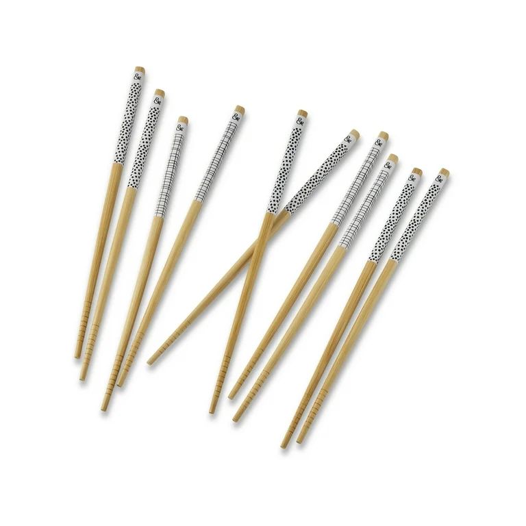 Thyme & Table 10-Piece Bamboo Chopstick Set | Walmart (US)