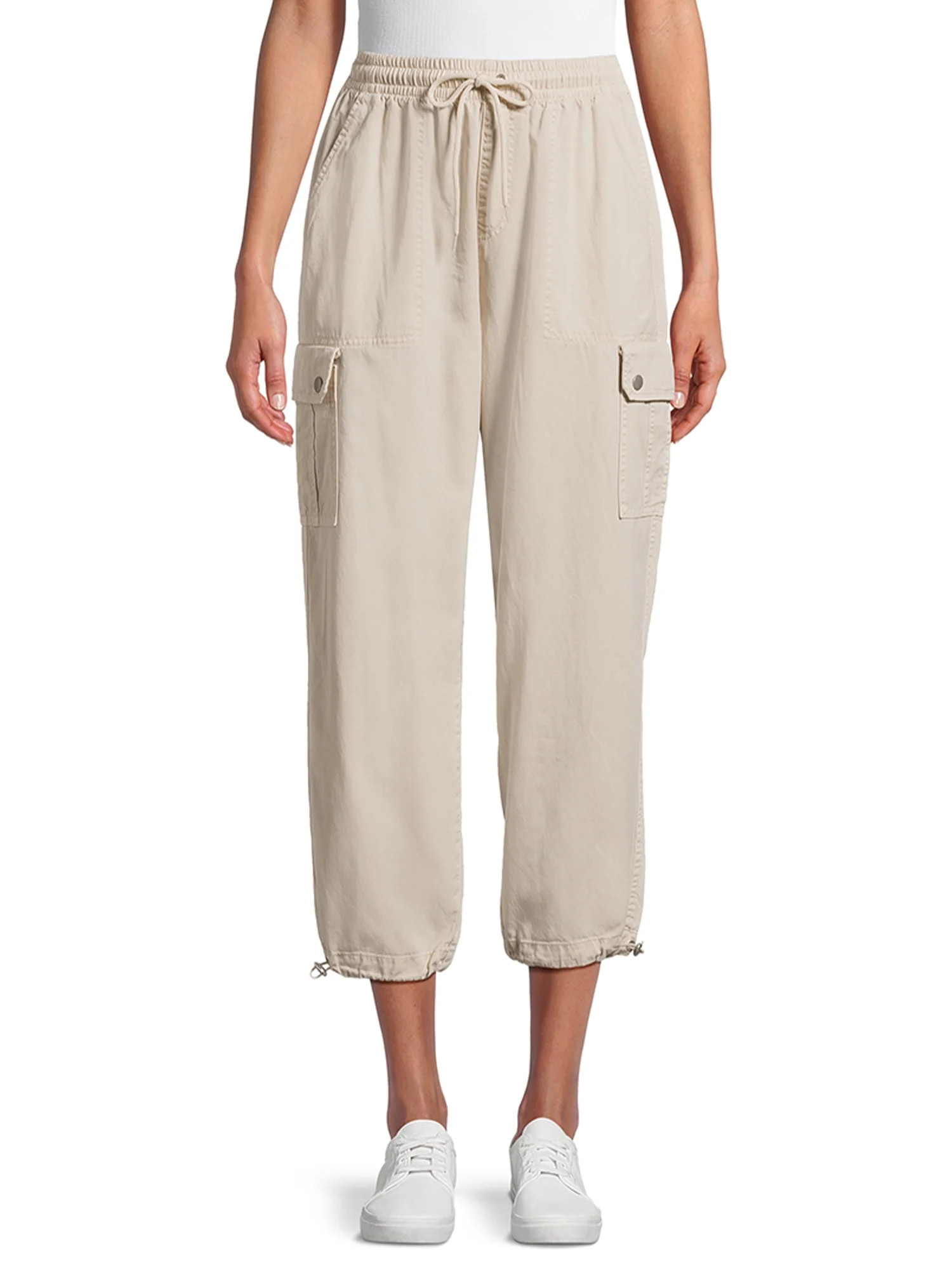 Time and Tru Women's Cargo Parachute Jogger Pants, 26" Inseam, Sizes XS-XXXL | Walmart (US)