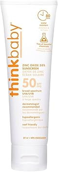 Thinkbaby SPF 50+ Baby Mineral Sunscreen – Safe, Natural Sunblock for Babies - Water Resistant ... | Amazon (US)