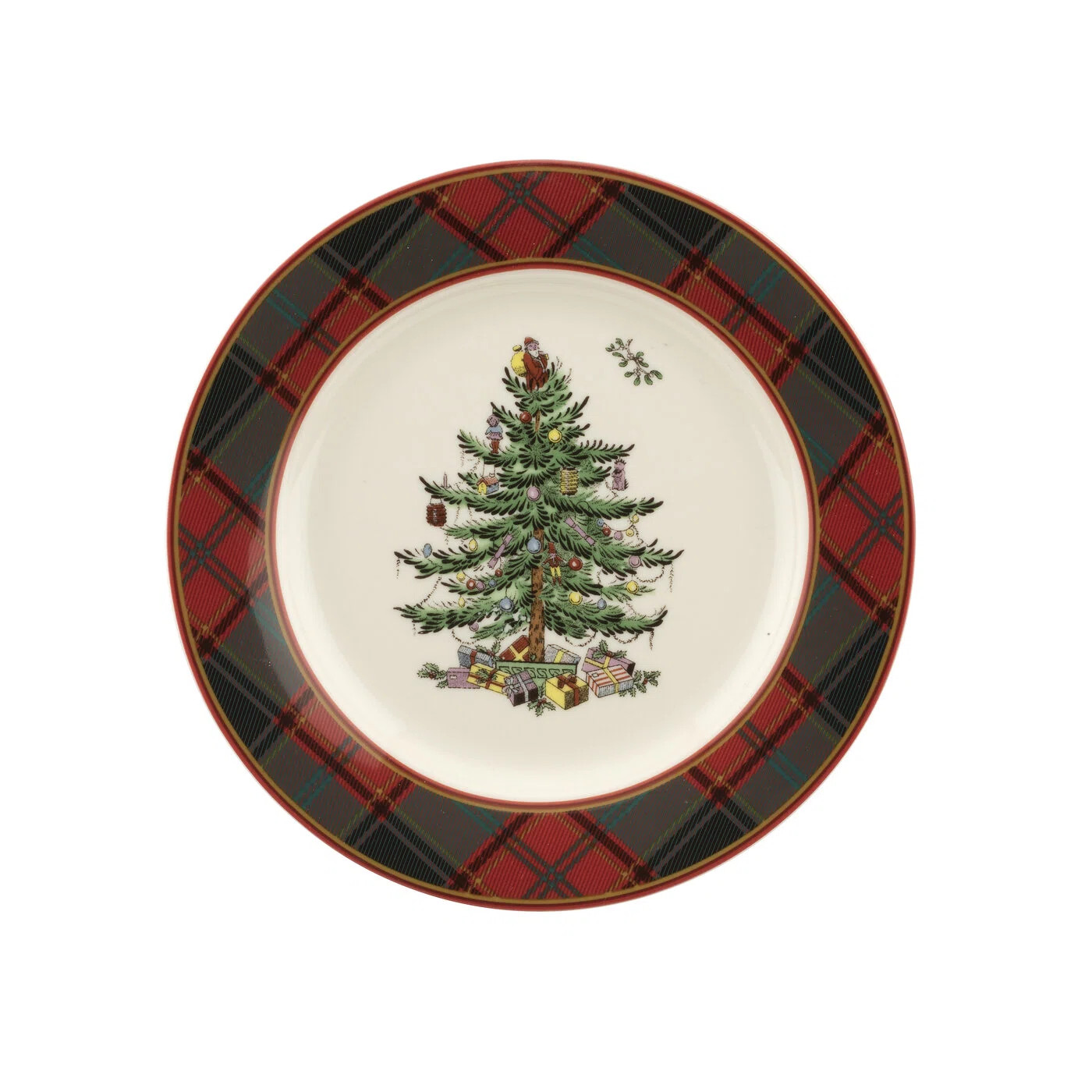 Spode Christmas Tree Tartan Salad Plate 7.75" & Reviews | Wayfair | Wayfair North America