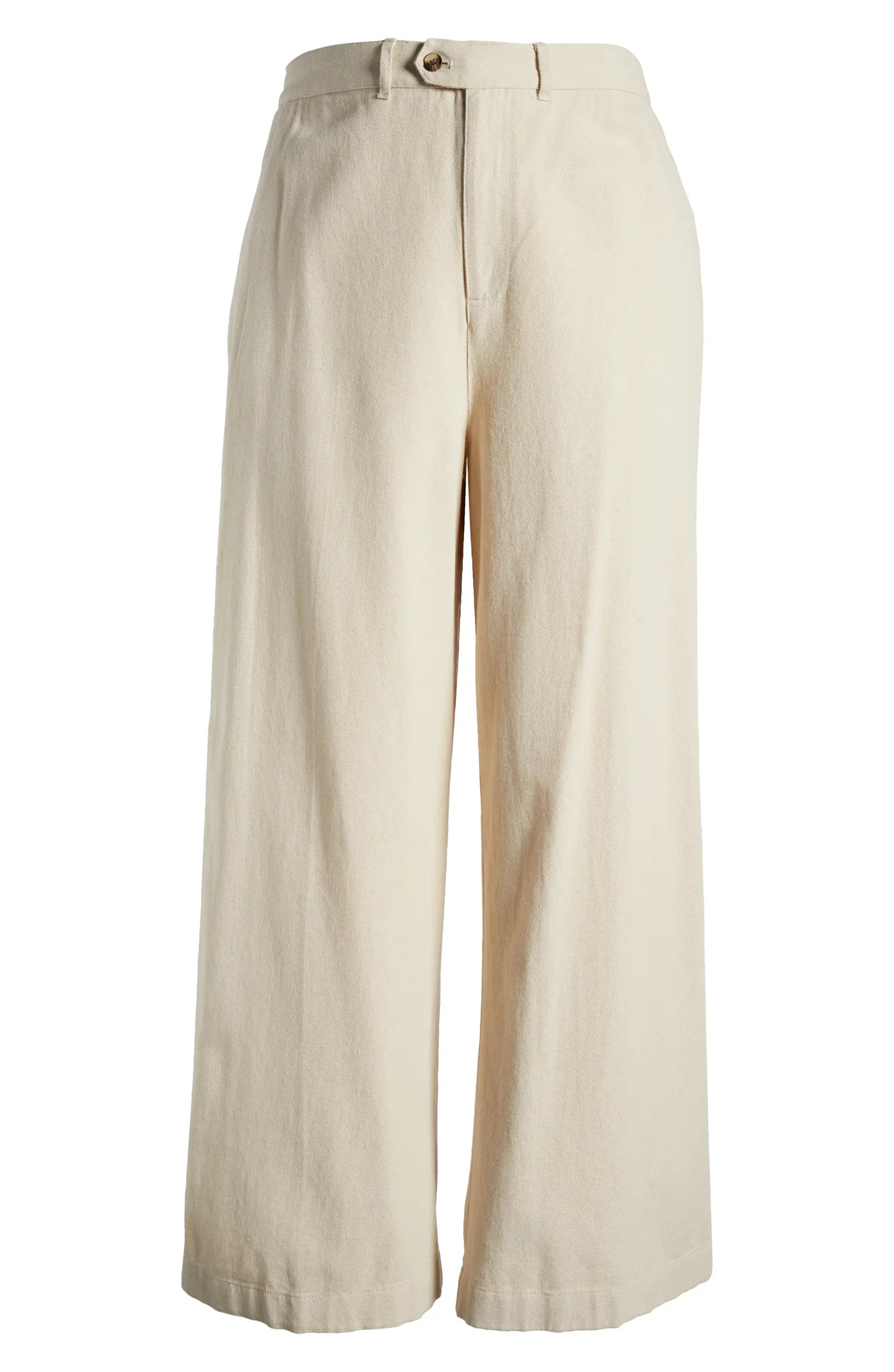 Treasure & Bond Wide Leg Cotton Twill Trousers | Nordstrom | Nordstrom