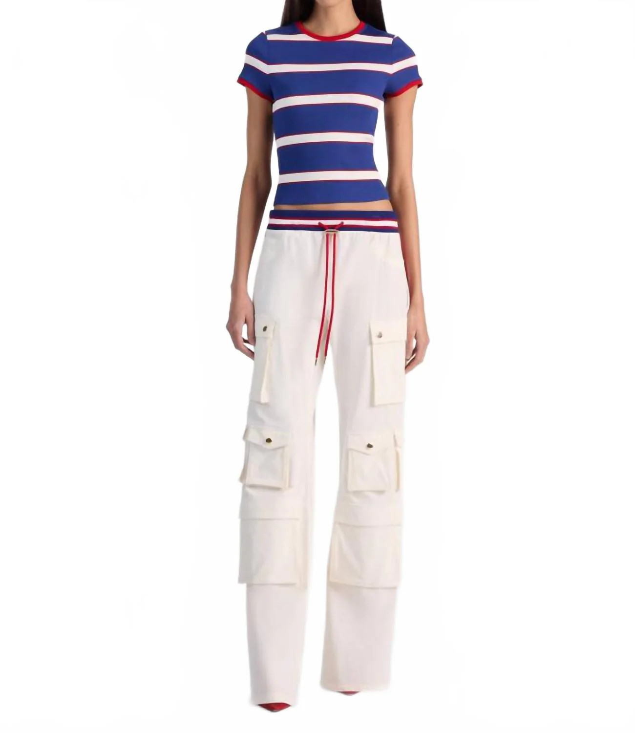 Olympia Mr Baggy Pull On Cargo In White | Shop Simon